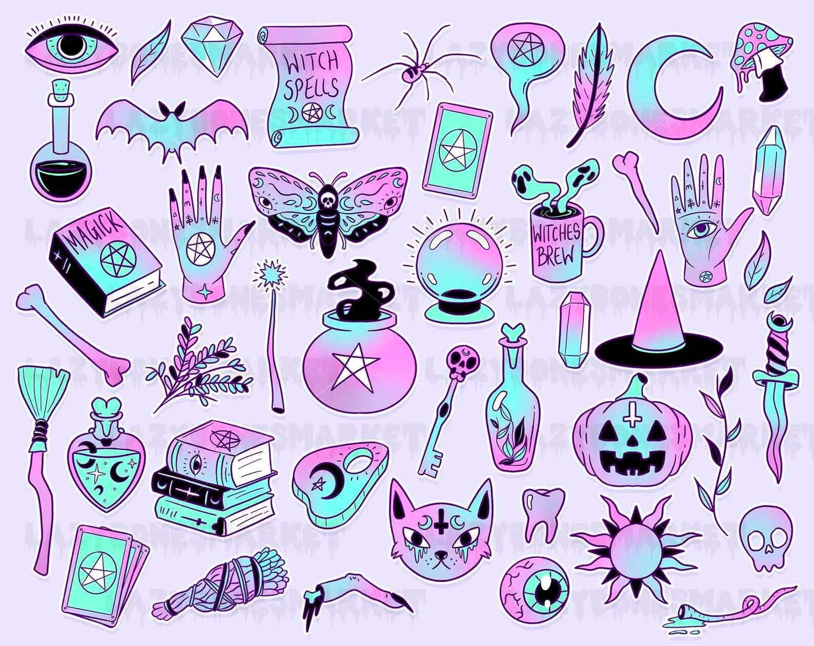 Pastel Goth tarzınızı sergileyin Duvar Kağıdı