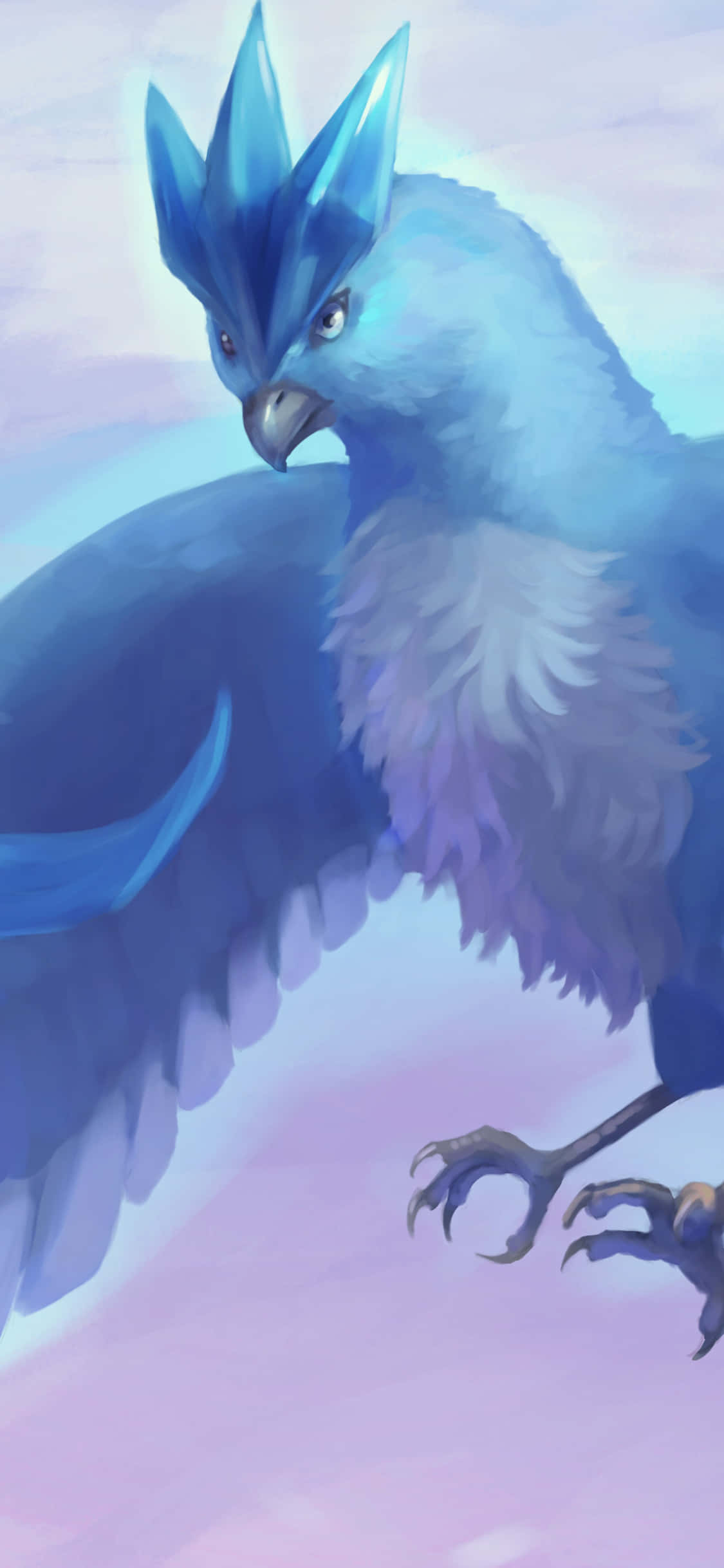 Pastel Gradyan Arka Planda Articuno Duvar Kağıdı