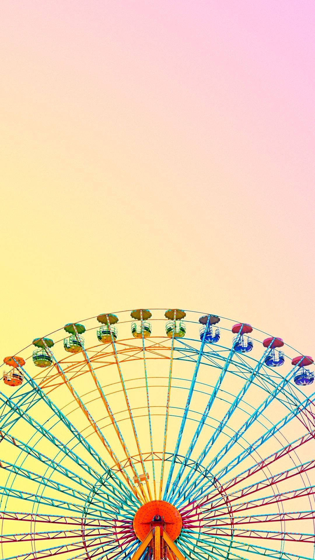 Pastel iPhone Dönme Dolap Duvar Kağıdı