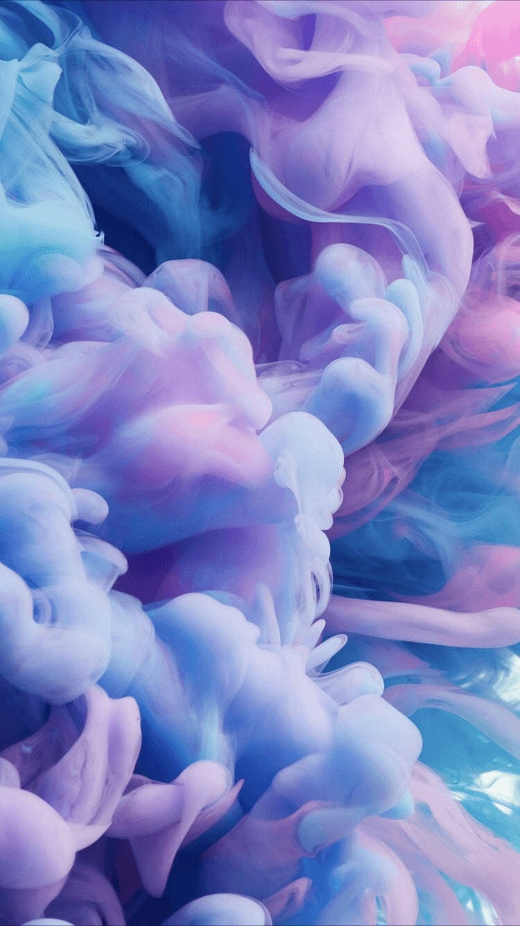 Pastel Mor Duman Sıçramaları Tumblr Duvar Kağıdı