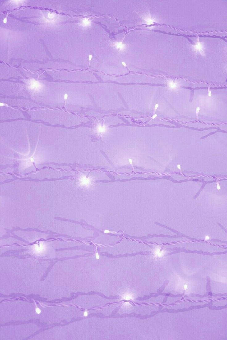 Pastel Mor Işık Telleri Tumblr Duvar Kağıdı