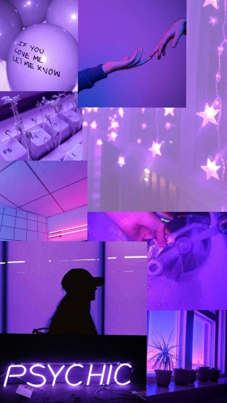 Pastel Mor Tumblr Kolajı Duvar Kağıdı