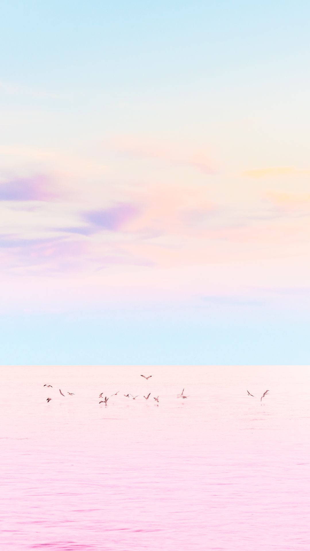 Pastel Pembe Okyanus iPhone Duvar Kağıdı