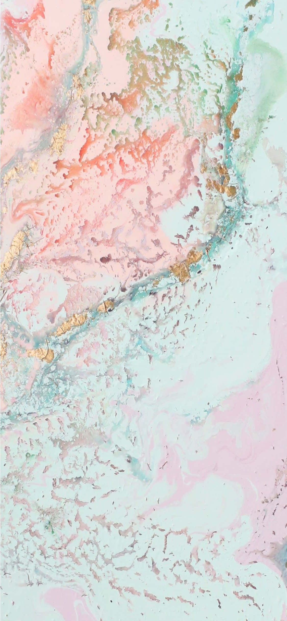Pastel Pembe Ve Deniz Mavisi Mermer Mor Arka Plan Duvar Kağıdı