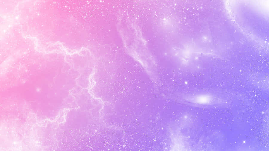 Pastel Pembe ve Mor Galaksi Dijital Sanatı Duvar Kağıdı