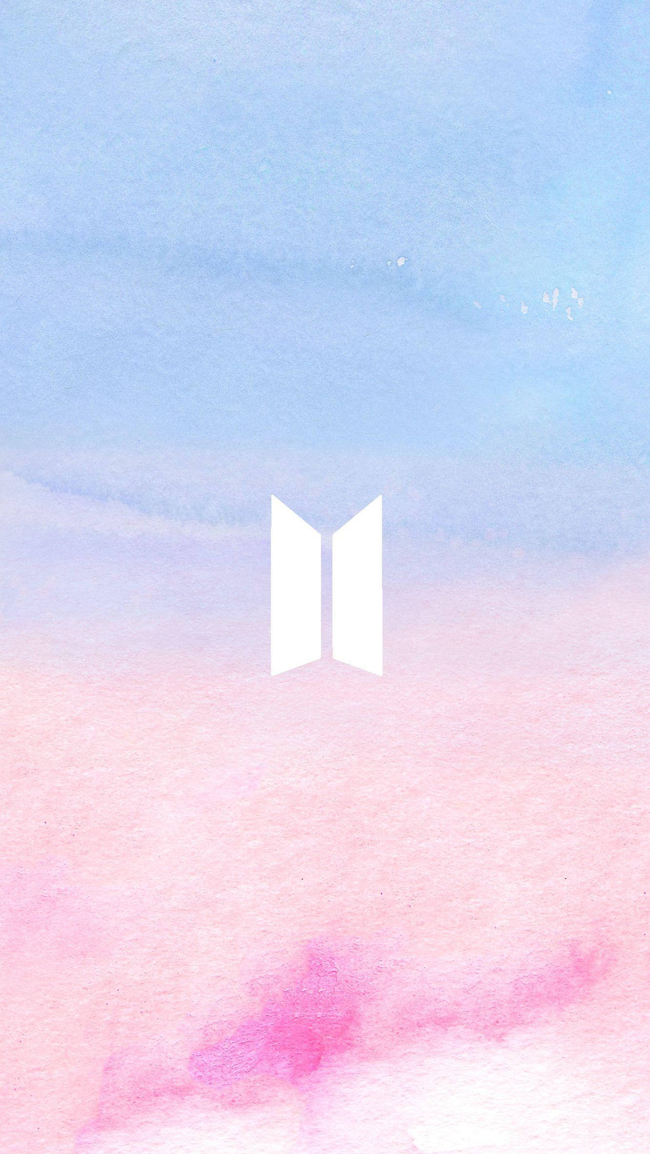 Pastel Renklerde BTS Logosu Duvar Kağıdı