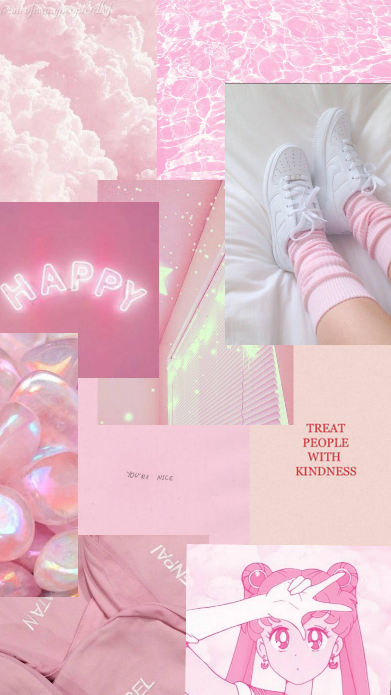 Pastel Telefon Pembe Estetik Duvar Kağıdı