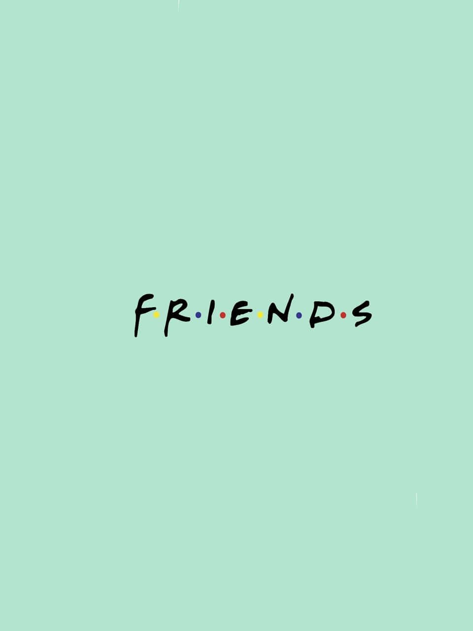 Pastel Yeşil Arka Plan Friends Yazı Tipi Duvar Kağıdı