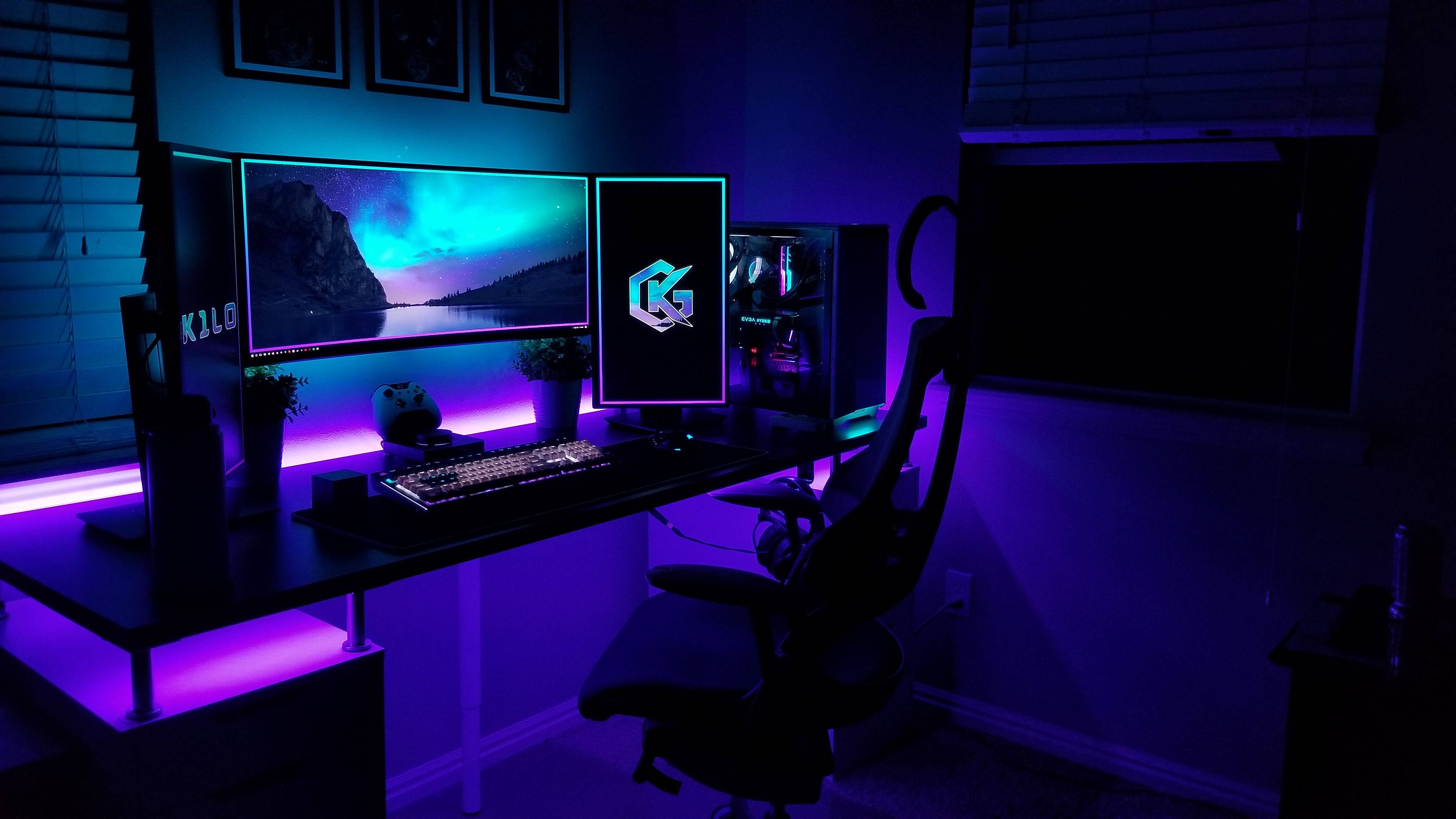 PC Oyun Düzeneği RGB 4K Duvar Kağıdı