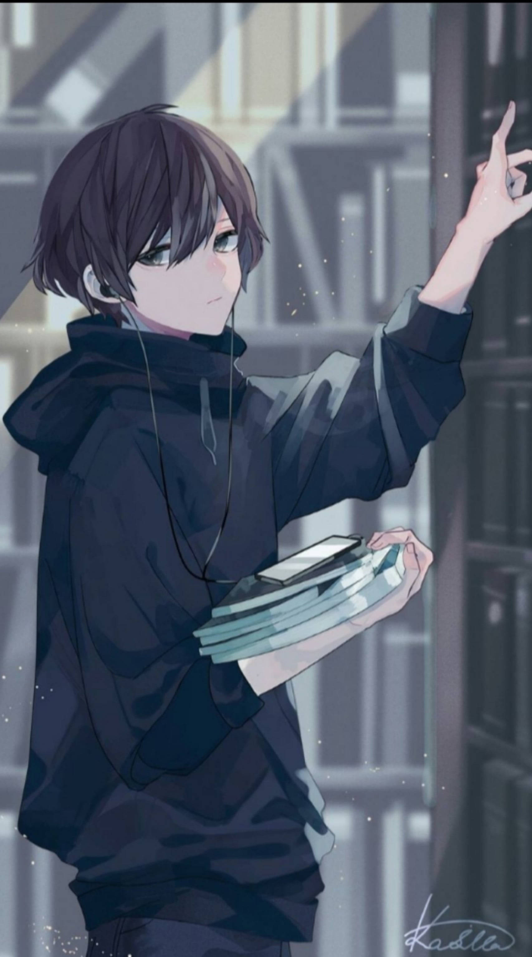 Peculiar Izumi Miyamura Üzgün Çocuk Kitaplar Sanatı Duvar Kağıdı