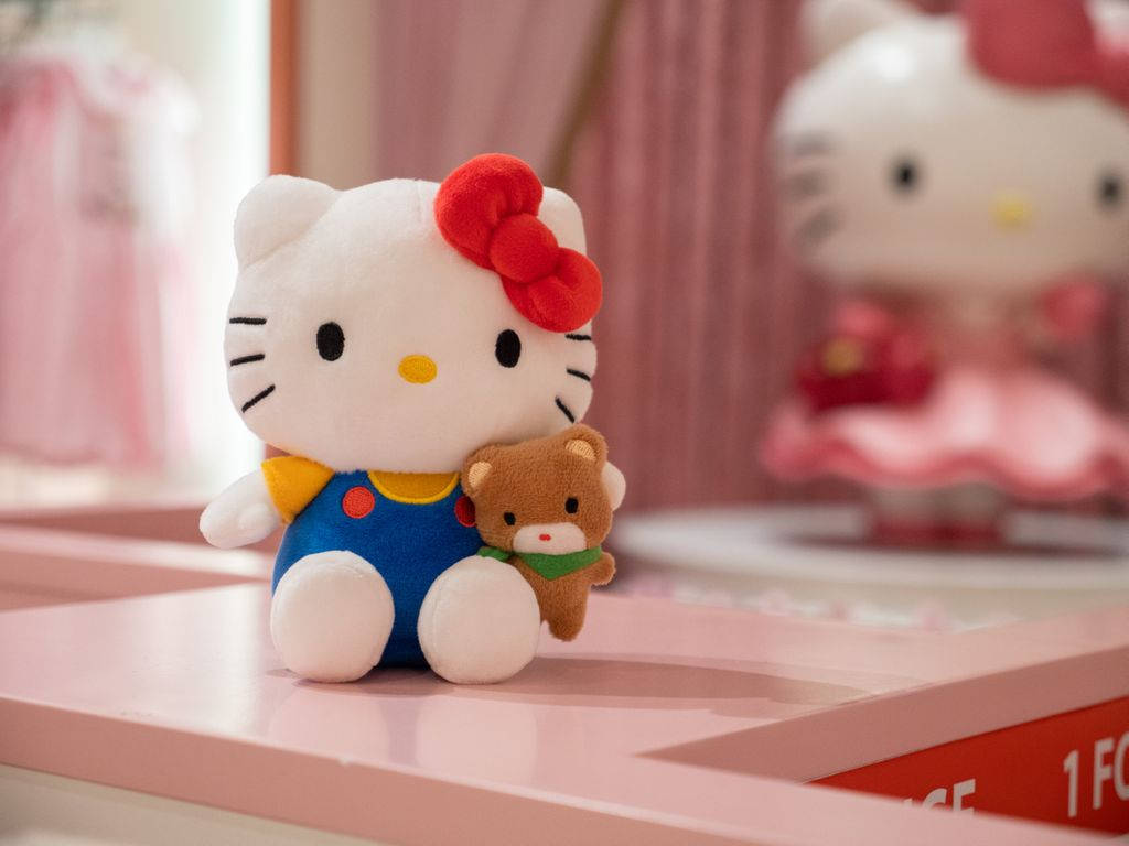 Pelüş Çizgi Film Hello Kitty Profil Fotoğrafı Duvar Kağıdı