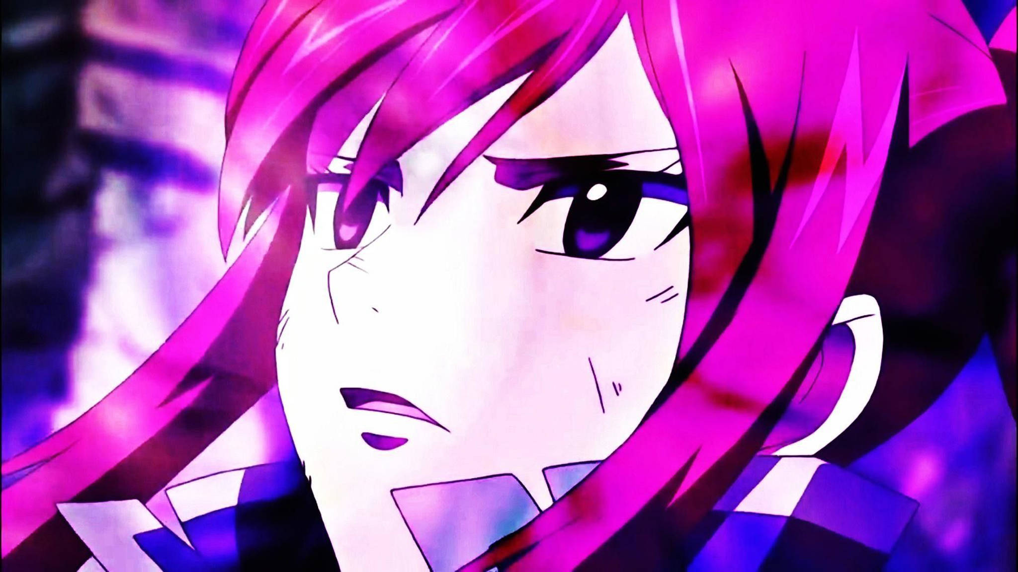 Pembe Anime Estetiği Erza Scarlet Duvar Kağıdı