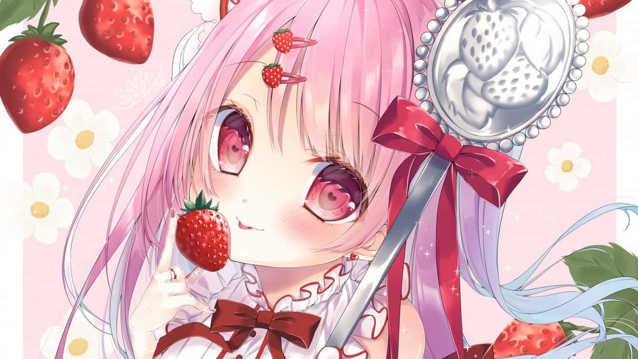 Pembe Anime Estetiği Görselleri Duvar Kağıdı