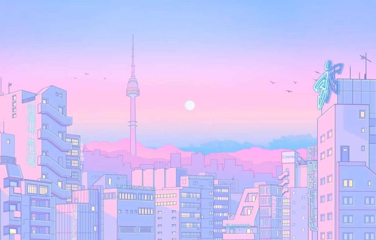 Pembe Anime Estetiği Görselleri Duvar Kağıdı