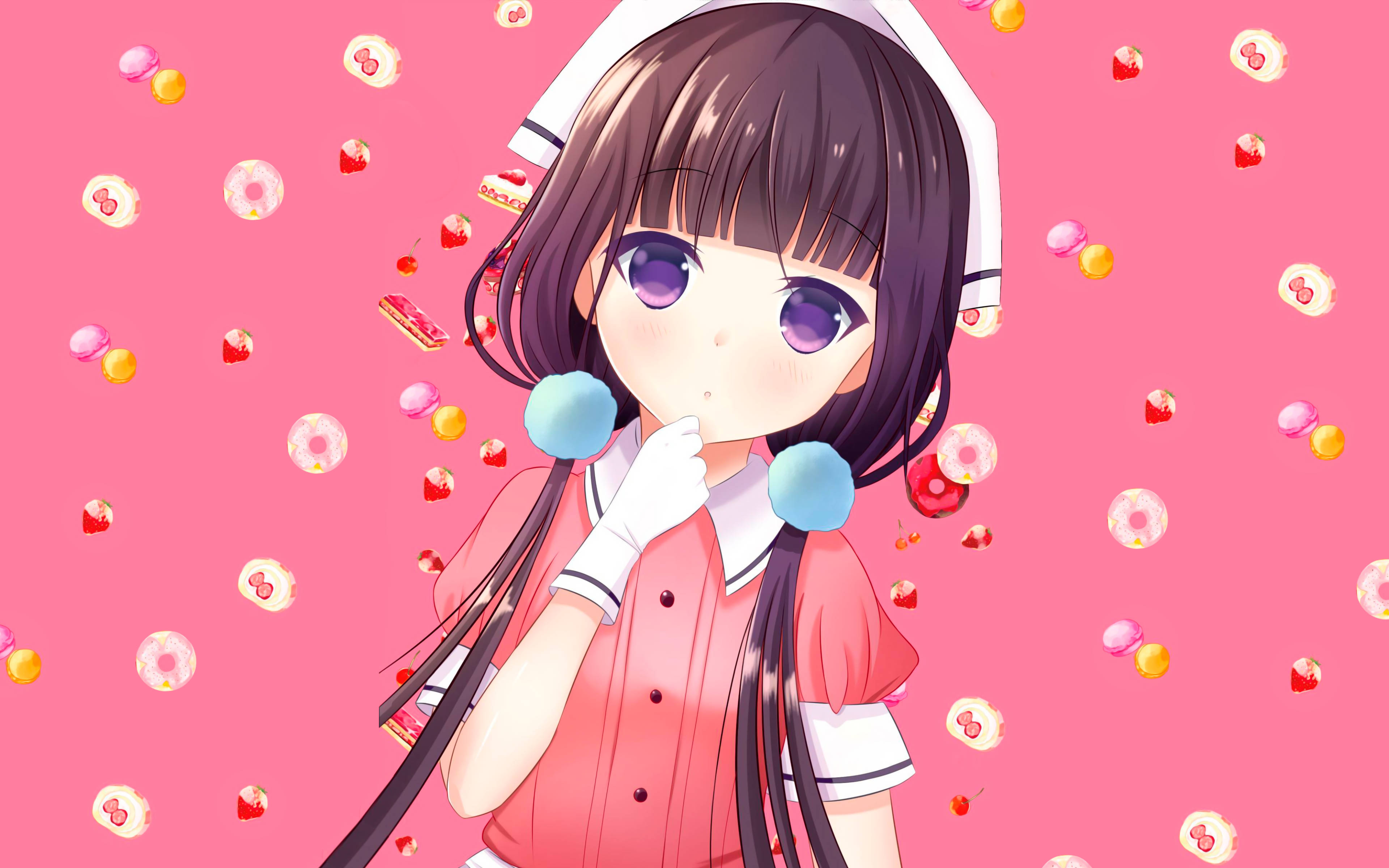 Pembe Anime Estetiği Maika Duvar Kağıdı