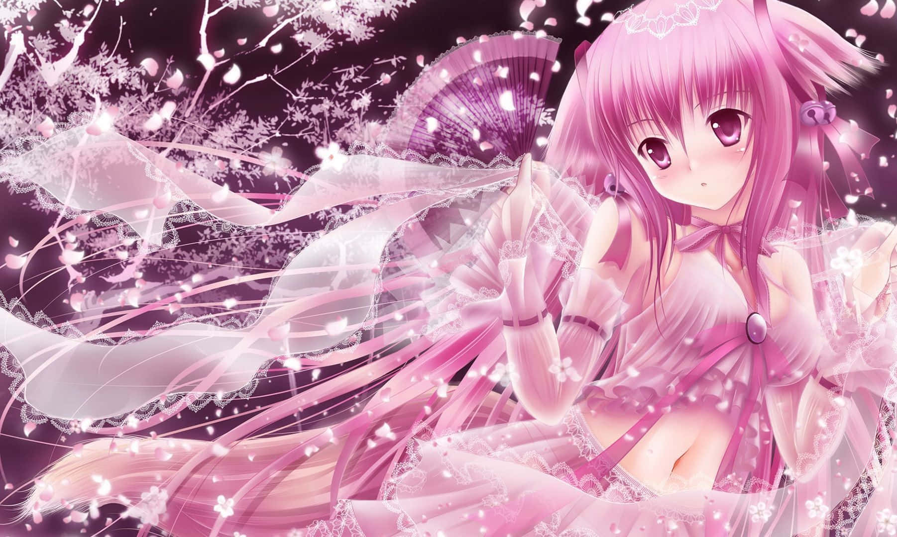 Pembe Anime Estetiği resimleri Duvar Kağıdı