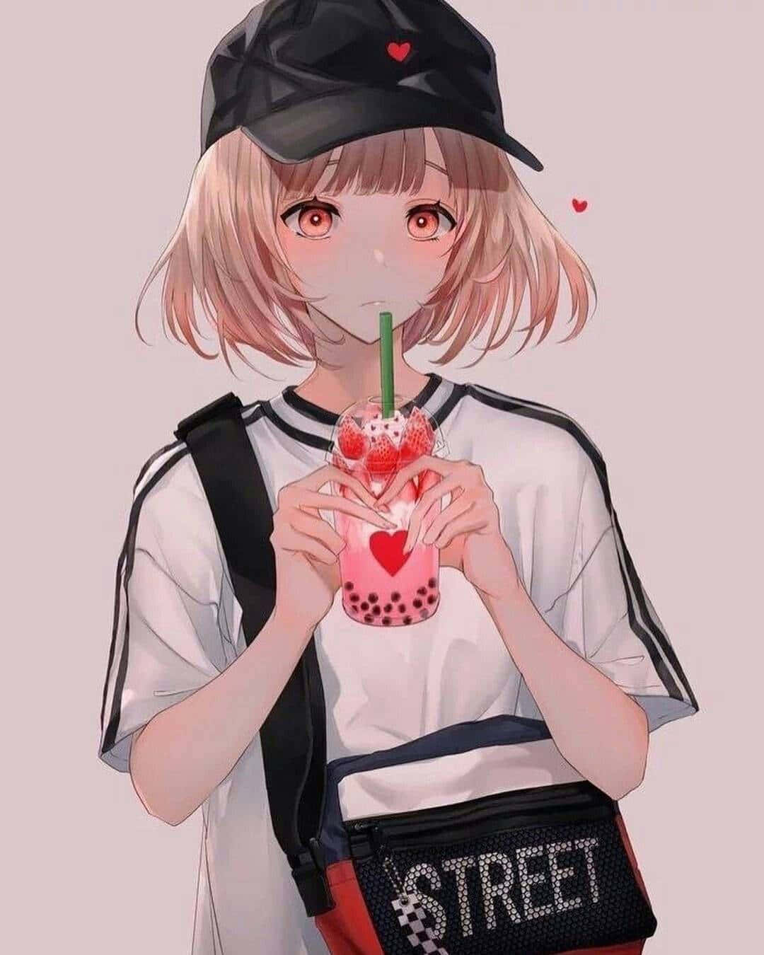 Pembe Anime Estetiği resimleri Duvar Kağıdı