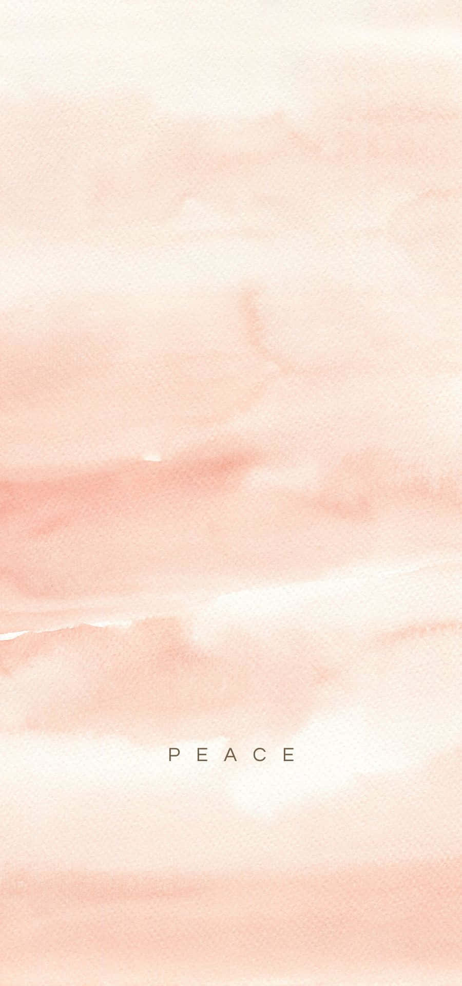 pembe bir gökyüzünün ve barış kelimesinin suluboya tablosu Duvar Kağıdı