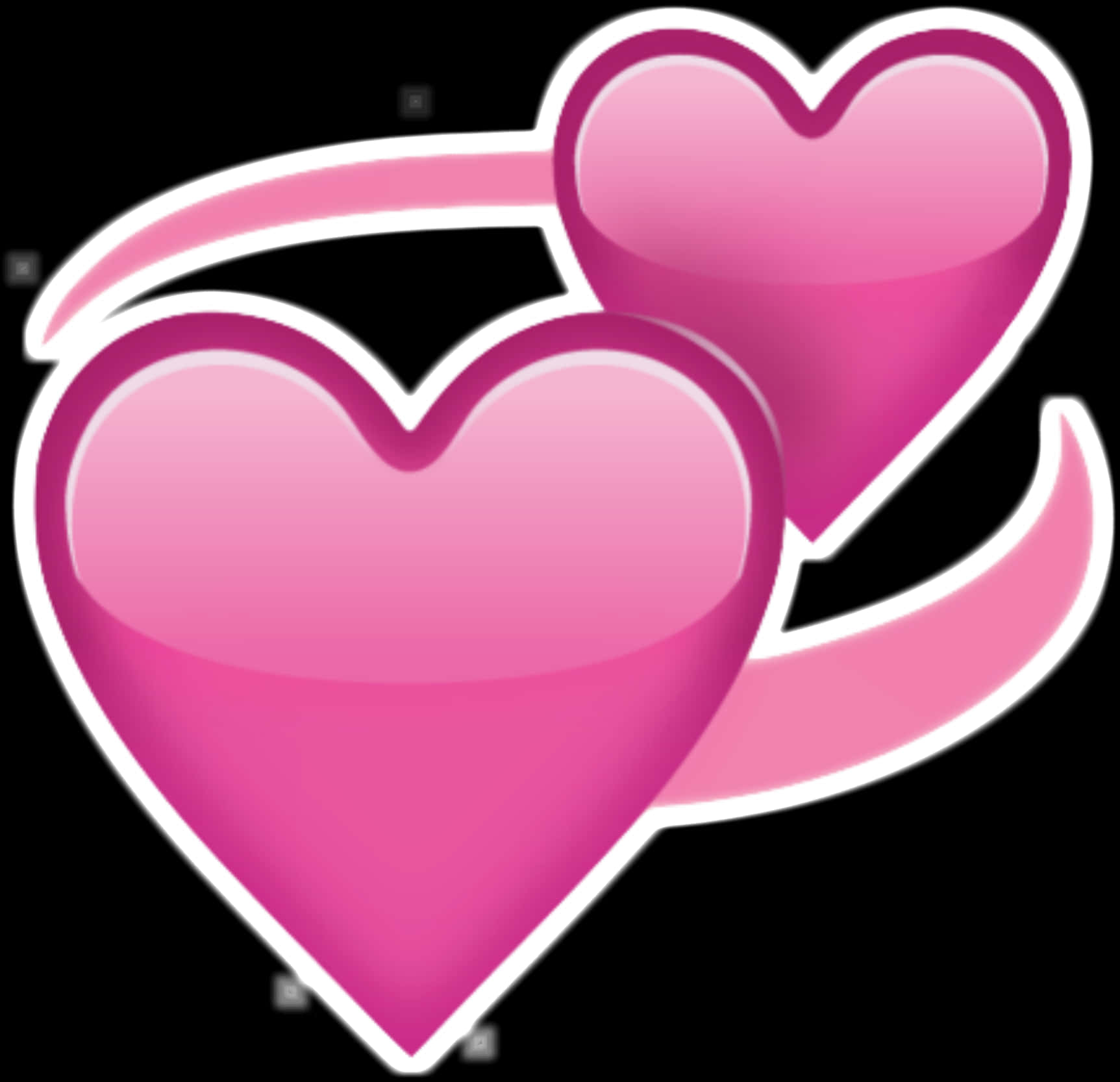 Pembe Çift Kalp Emojisi Duvar Kağıdı