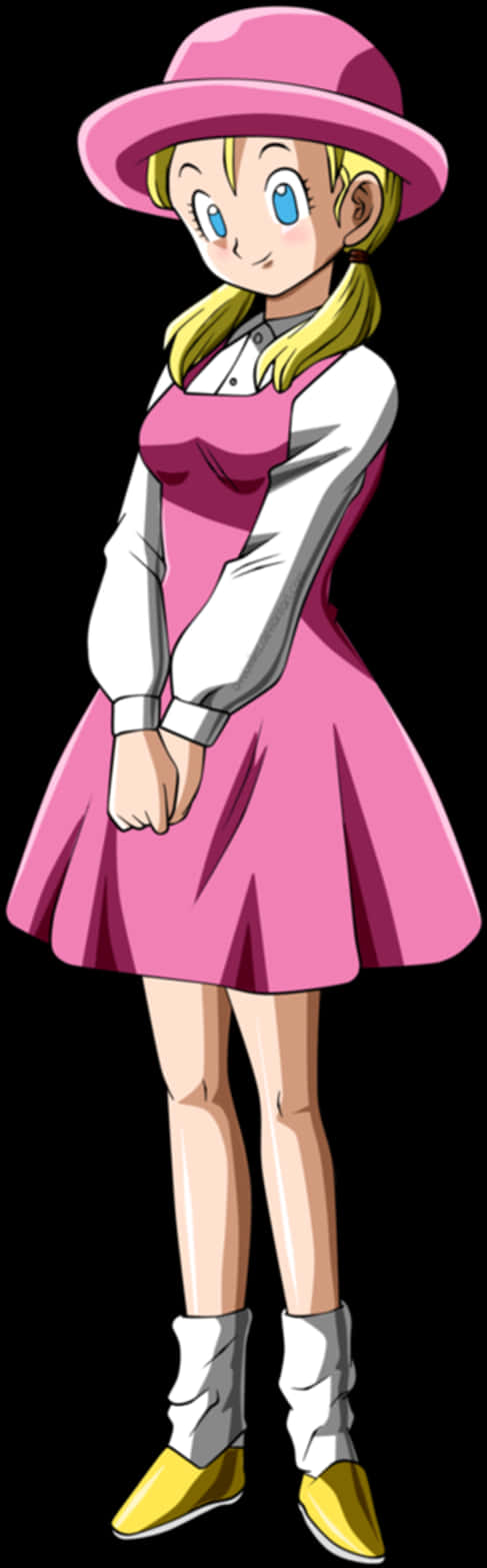 Pembe Elbiseli Dragon Ball Karakteri Duvar Kağıdı
