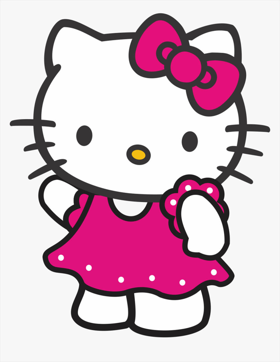 Pembe Elbiseli Hello Kitty Profil Fotoğrafı Duvar Kağıdı