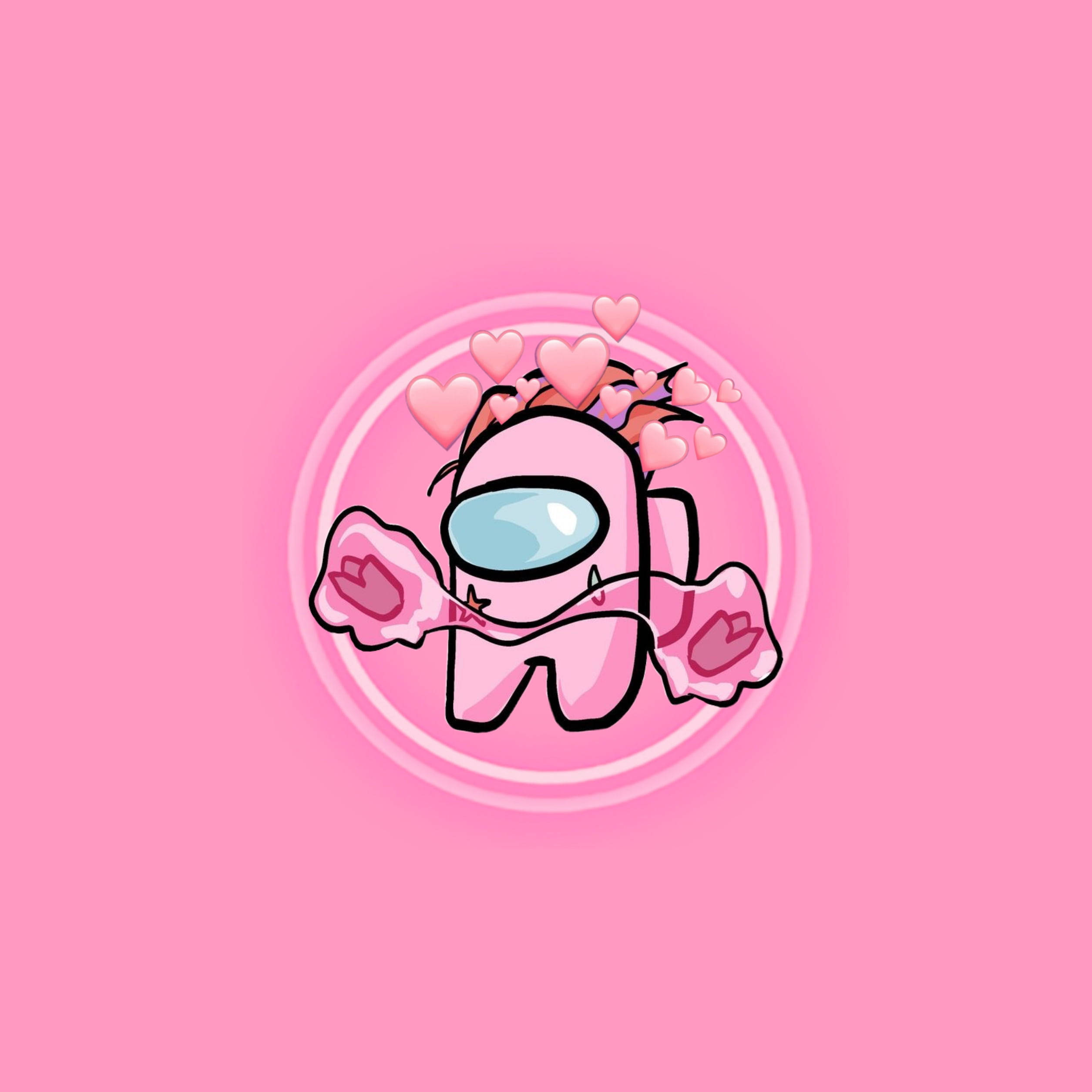 Pembe Estetik Among US Karakteri Duvar Kağıdı