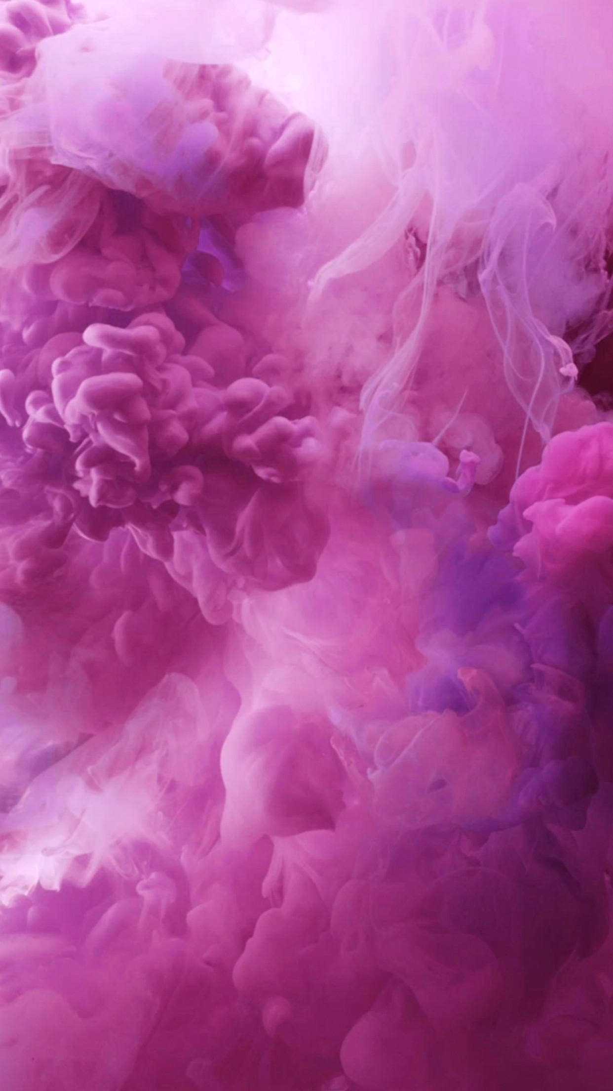 Pembe Estetik Duman iPhone Duvar Kağıdı