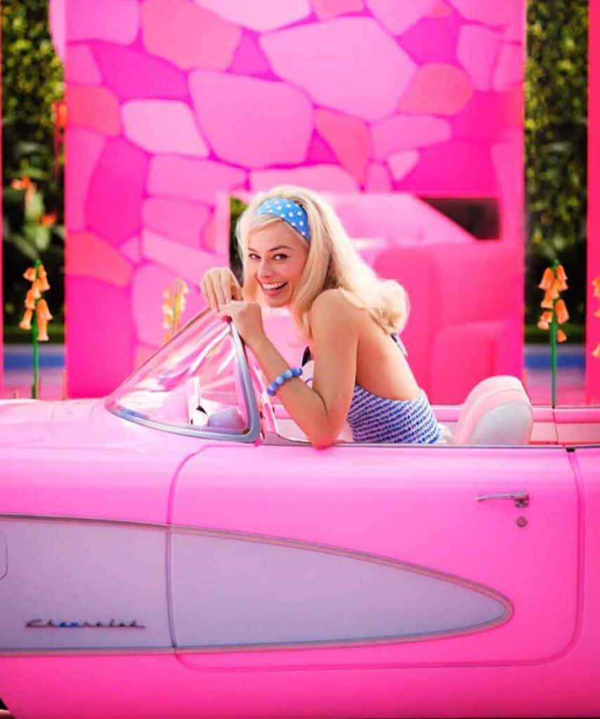 Pembe Estetik Margot Robbie Görseli Duvar Kağıdı