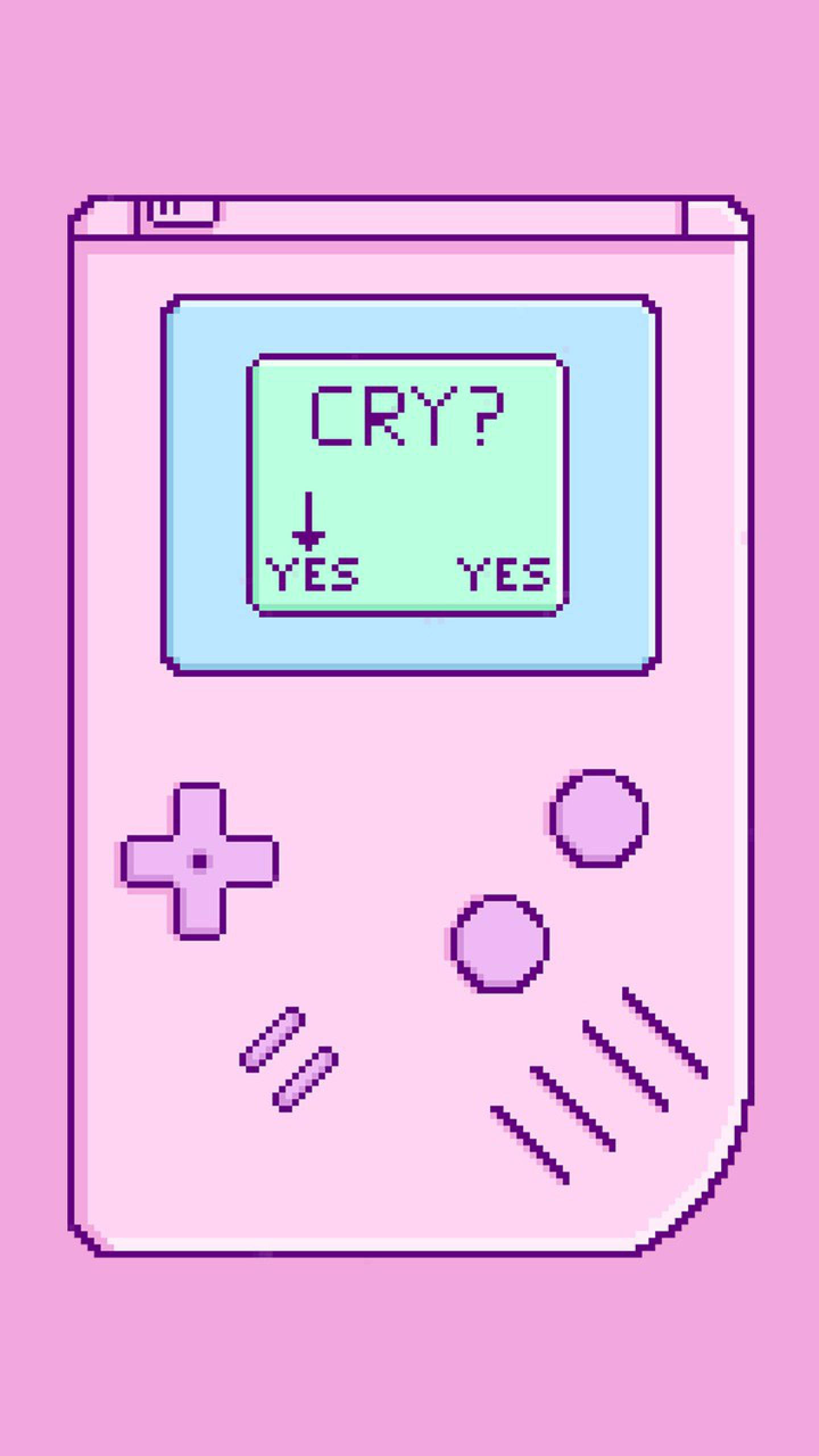 Pembe Game Boy Ağlama Menüsü Duvar Kağıdı