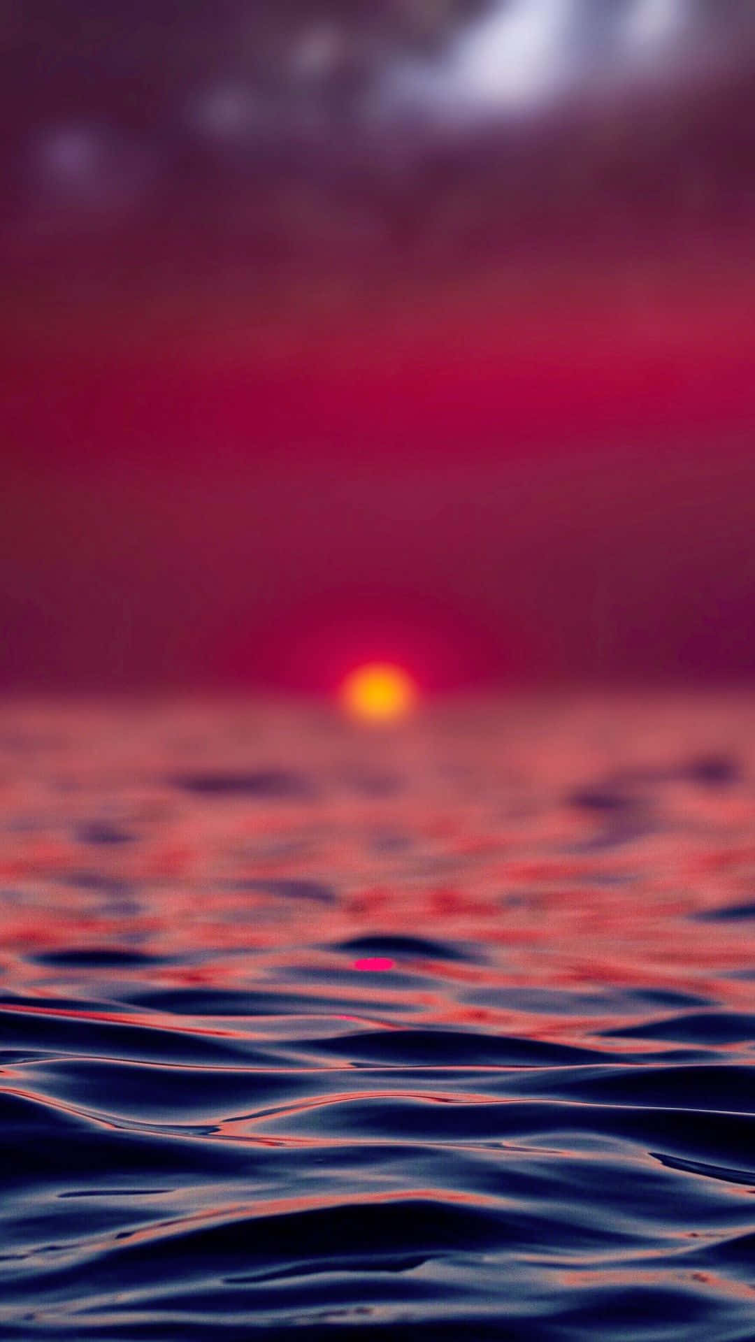 Pembe Gün Batımı Sahil Dalgaları Yakın Çekim Portre Fotoğrafçılığı Duvar Kağıdı
