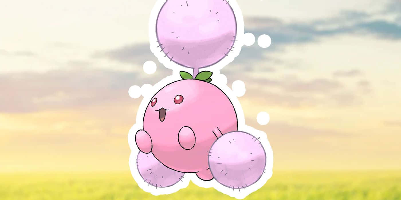 Pembe Jumpluff Duvar Kağıdı