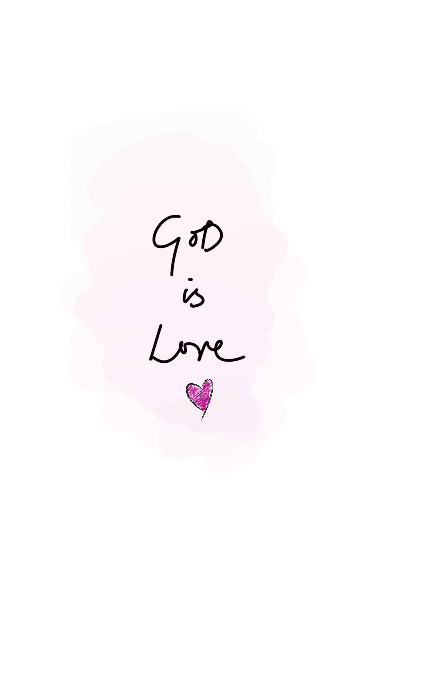 Pembe Kalp I Love Jesus iPhone Duvar Kağıdı