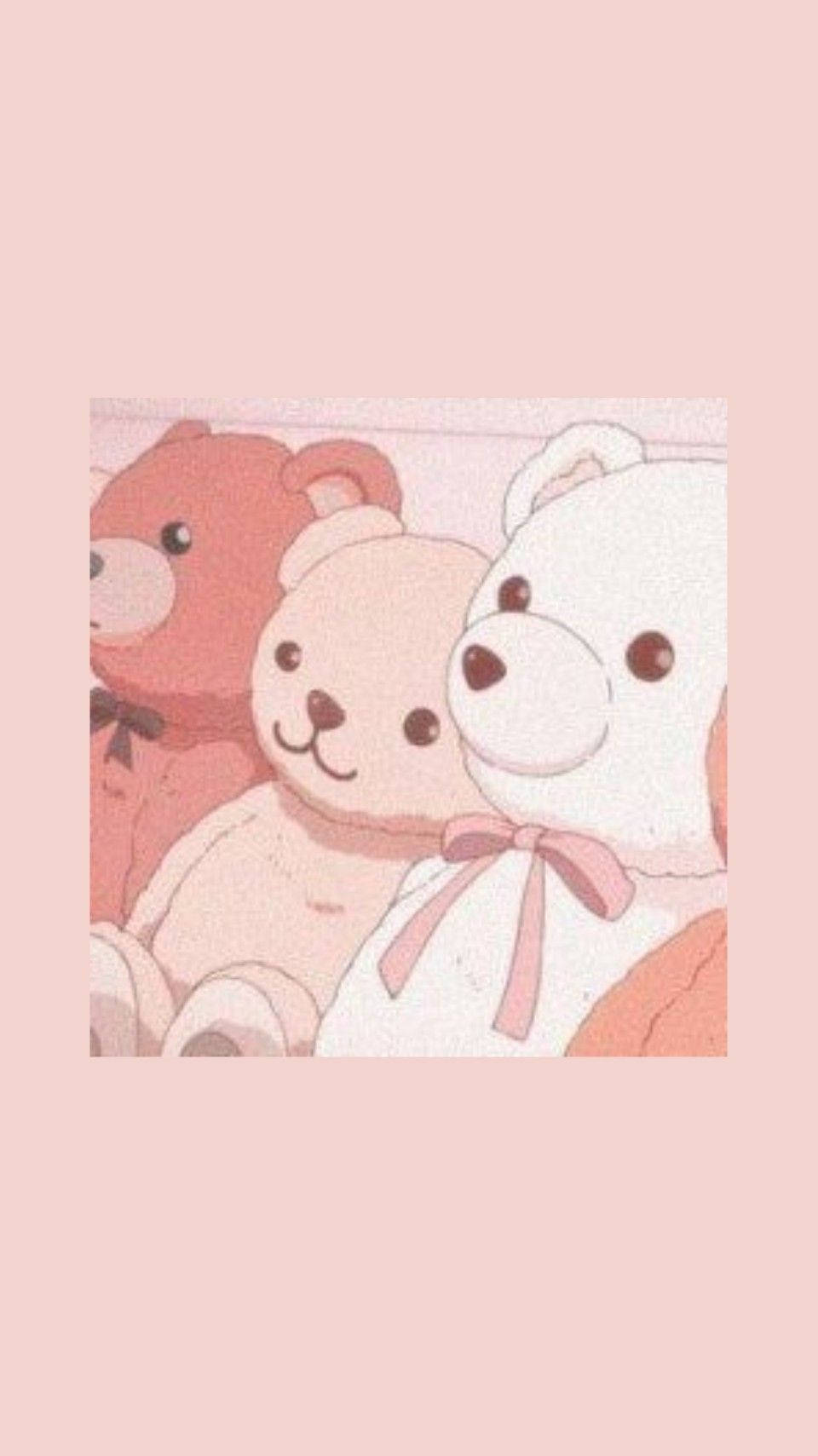 Pembe Kawaii Oyuncak Ayılar Duvar Kağıdı