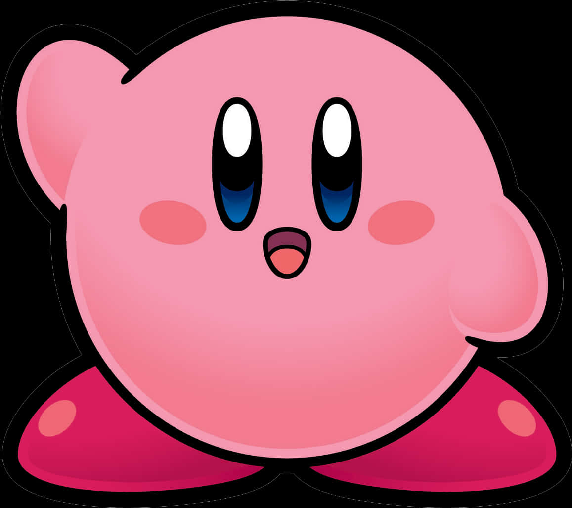 Pembe Kirby Karakter Sanatı Duvar Kağıdı
