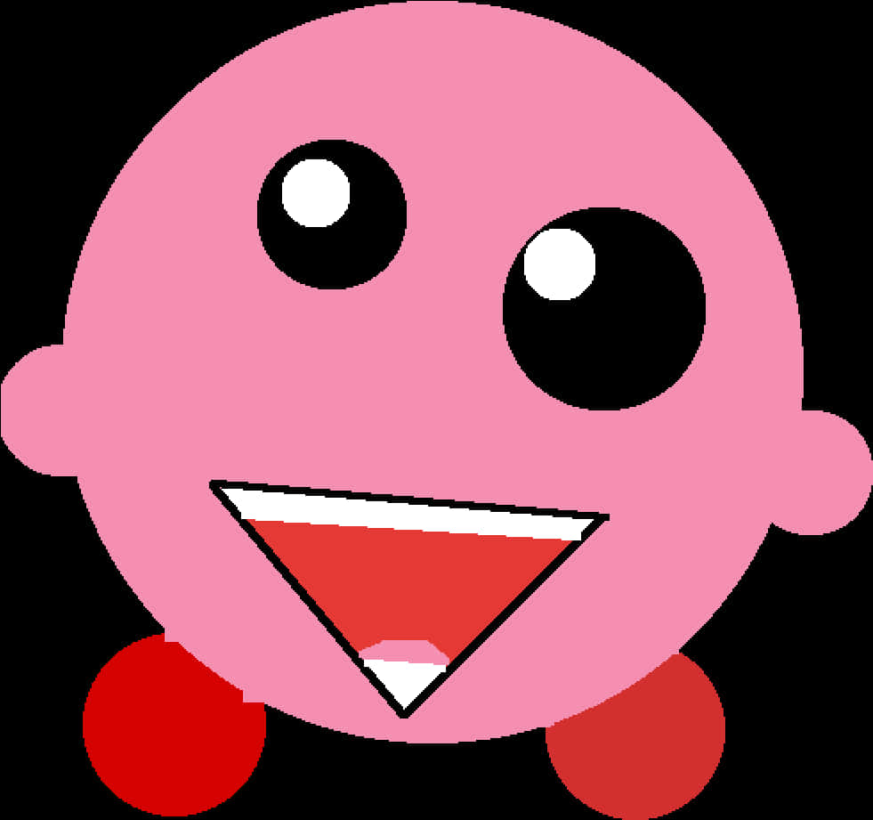 Pembe Kirby Vektör Grafik Duvar Kağıdı