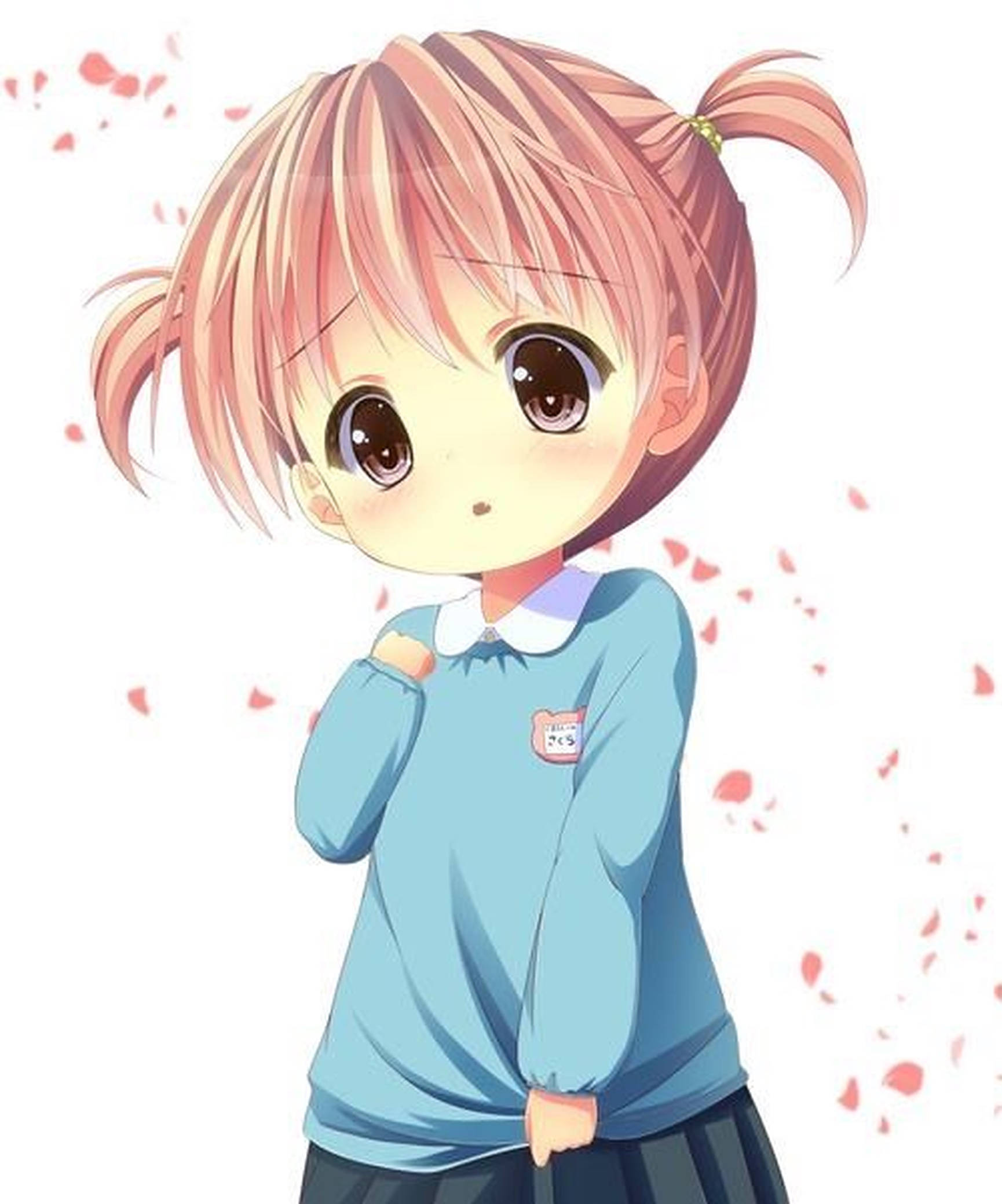 Pembe Saçlı Anime Çocuğu Duvar Kağıdı