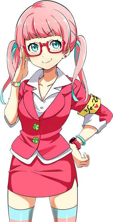 Pembe Saçlı Gözlüklü Anime Karakteri Duvar Kağıdı
