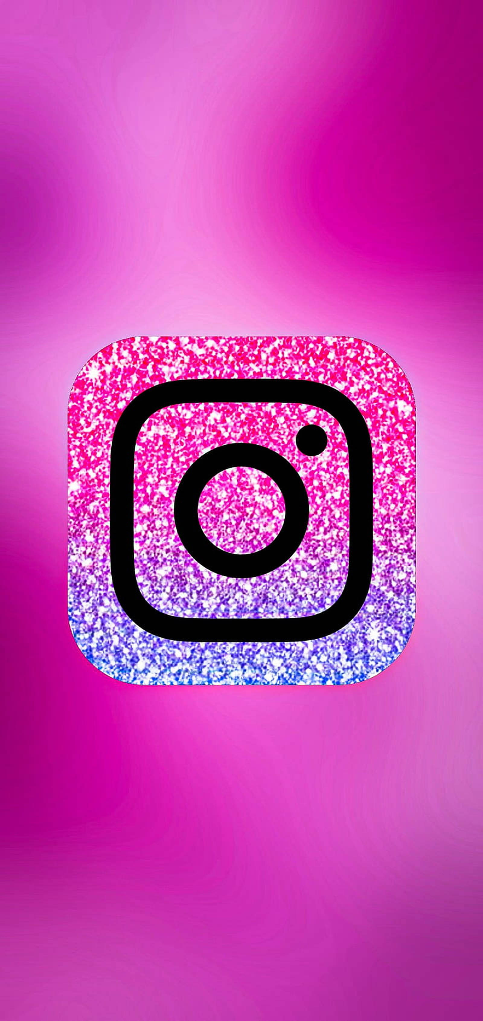 Pembe Simli Instagram Logosu Duvar Kağıdı