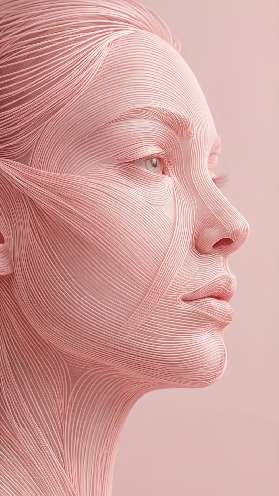 Pembe Soyut Yüz Duvar Kağıdı