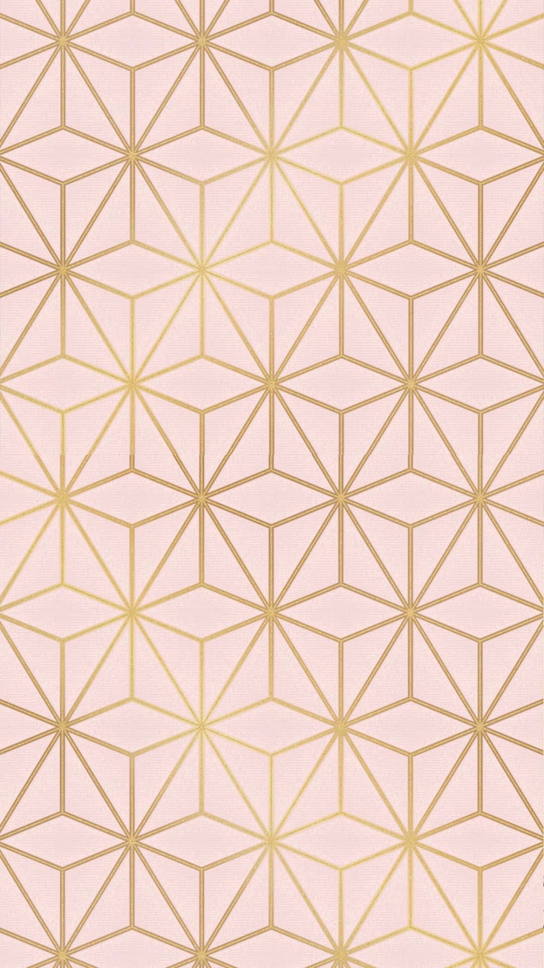 pembe ve altın rengi geometrik desen Duvar Kağıdı