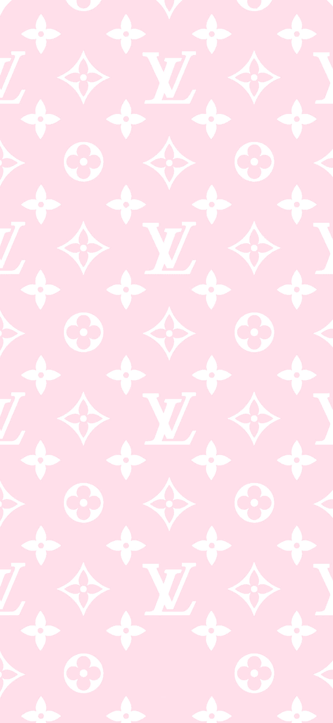 pembe ve beyaz bir louis vuitton deseni Duvar Kağıdı