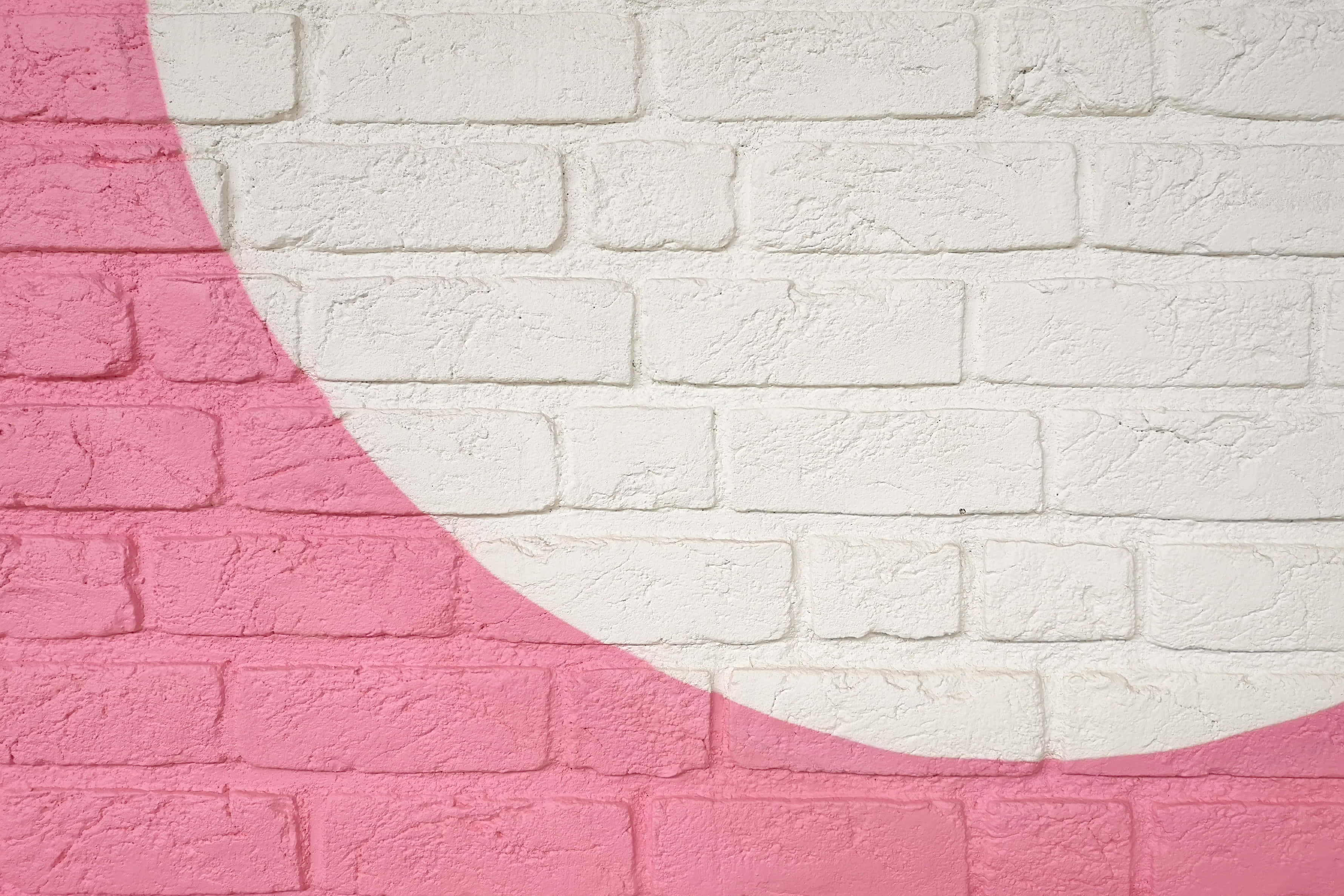 Pembe ve Beyaz Tuğla Resmi Duvar Kağıdı
