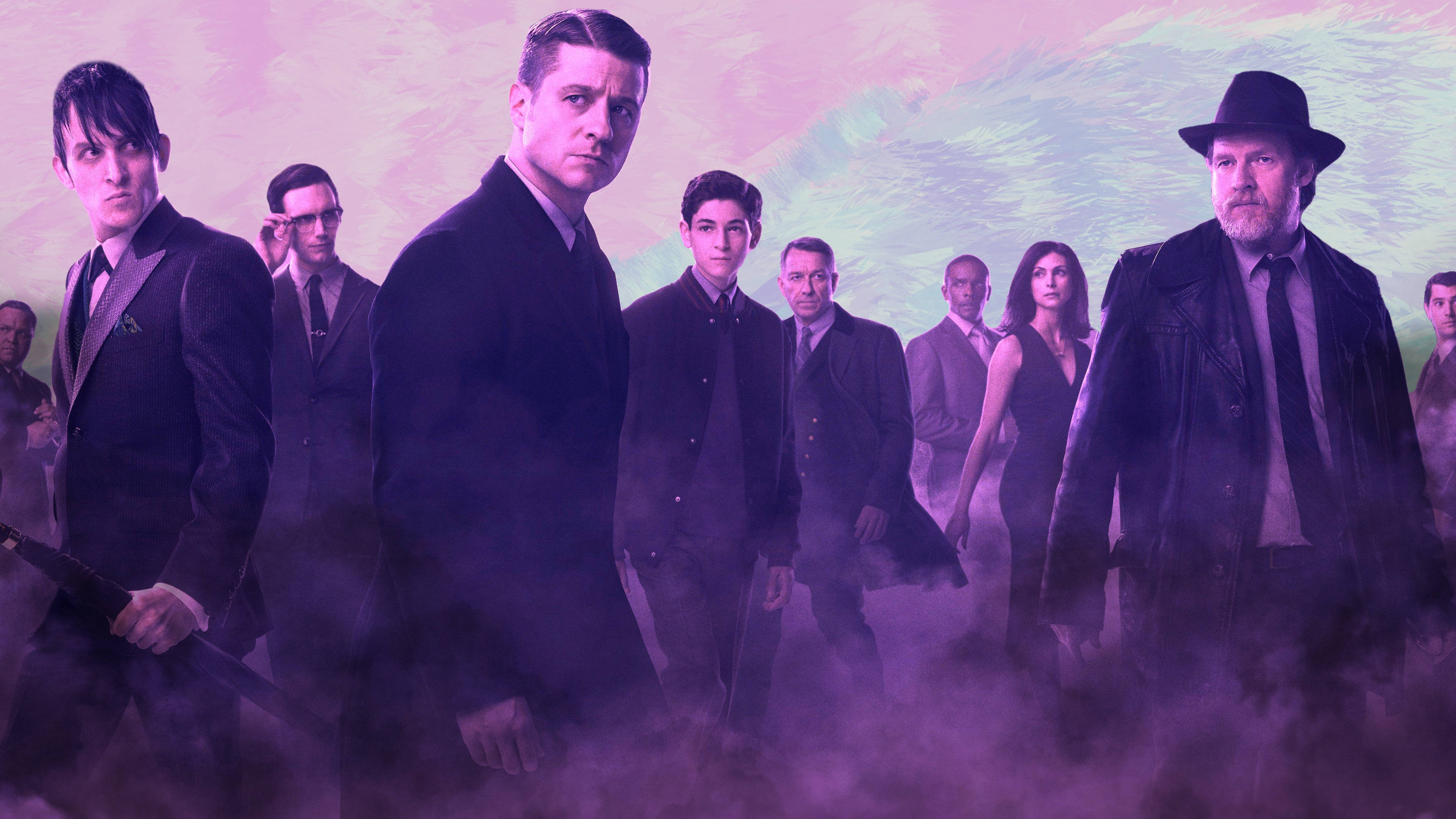 Pembe ve Mor Estetik 4K Gotham Masaüstü Duvar Kağıdı