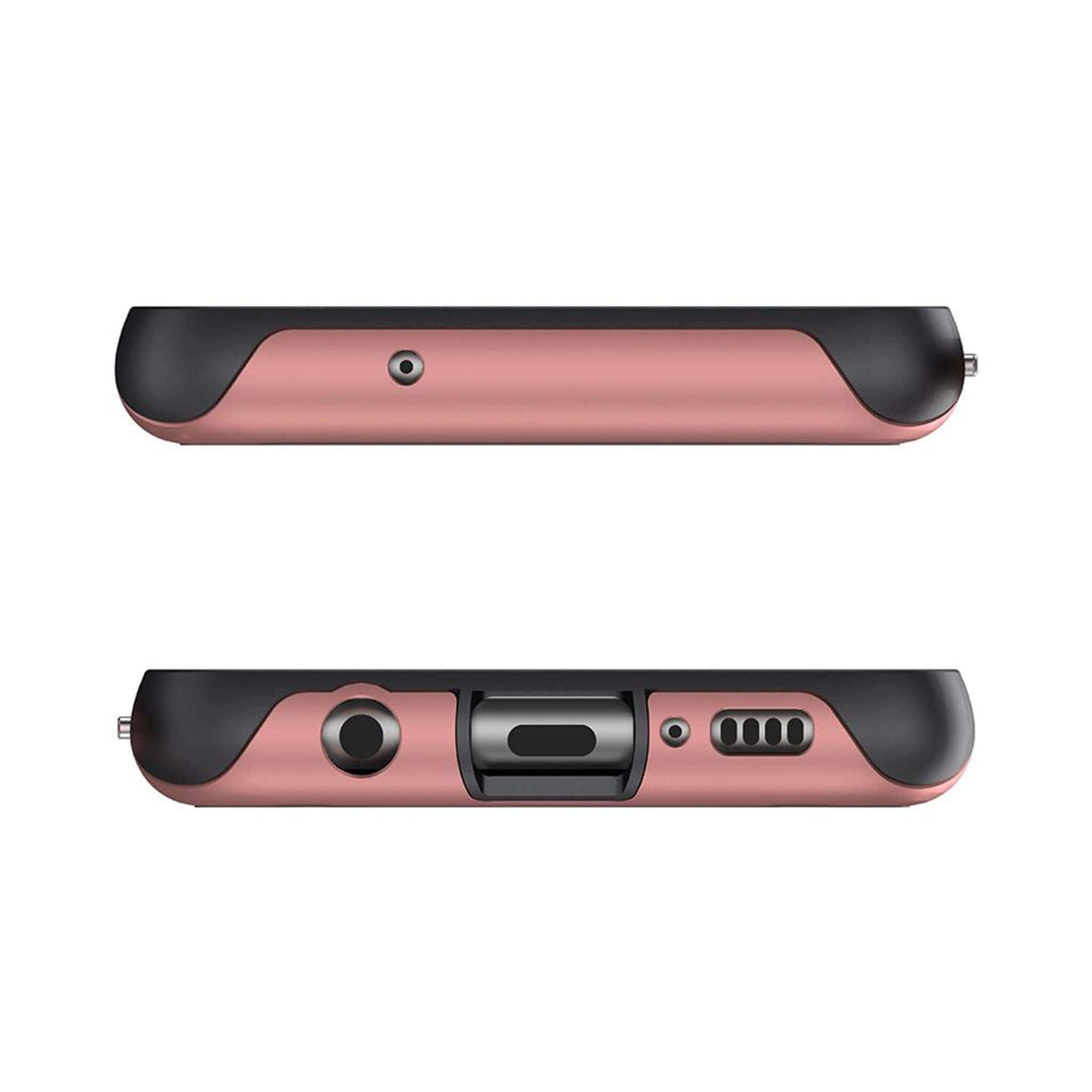 pembe ve siyah bir telefon kılıfı ile siyah ve pembe bir telefon Duvar Kağıdı
