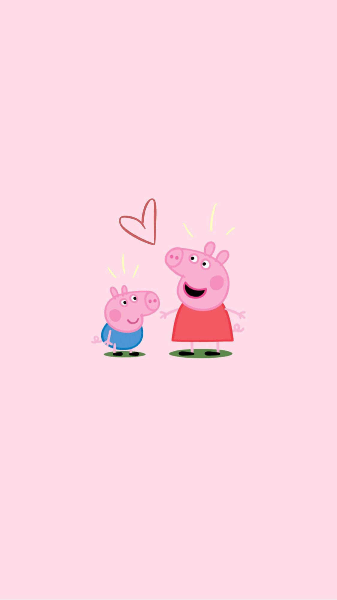 Peppa Pig iPhone ile George Kalp Duvar Kağıdı