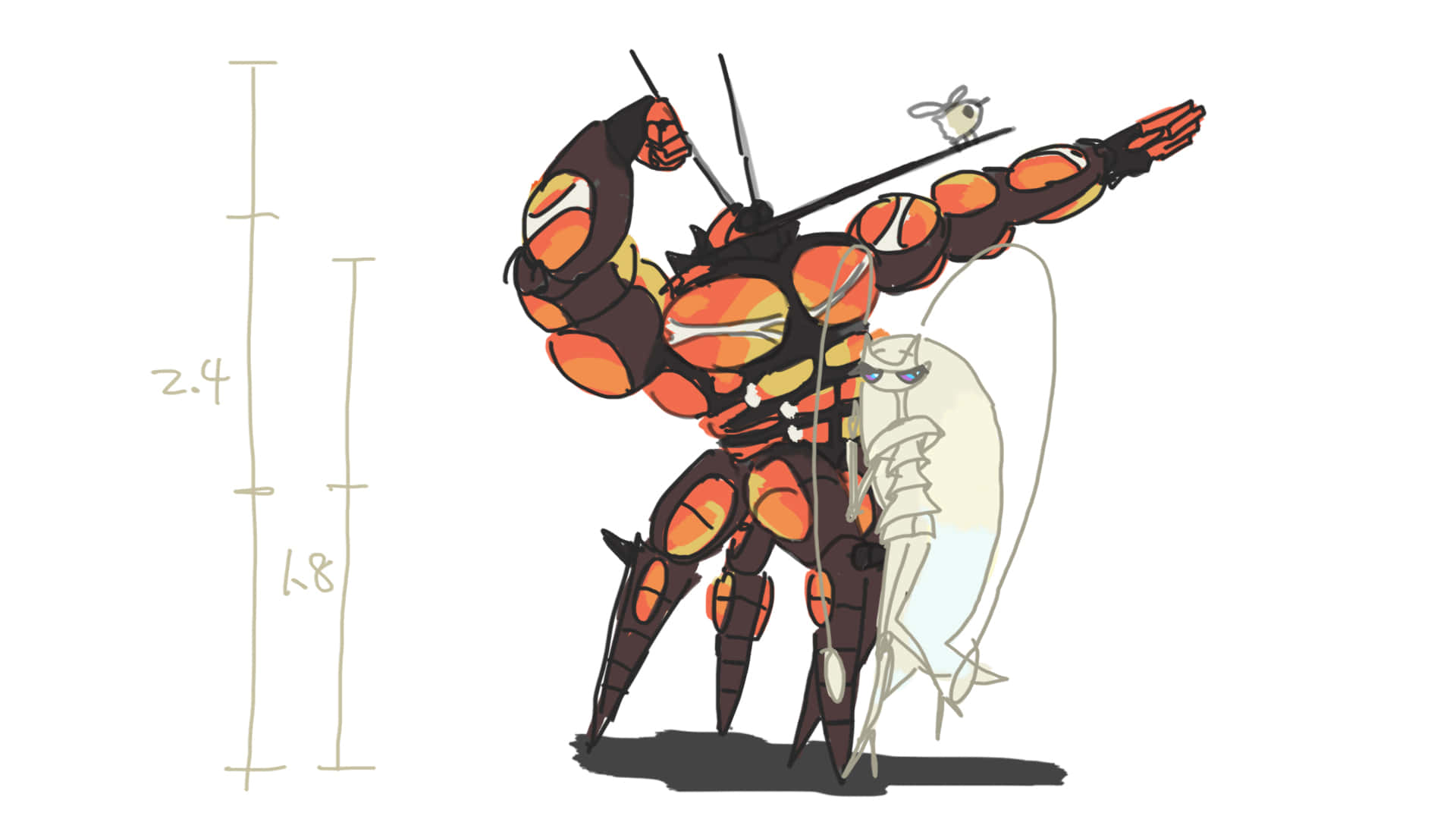 Pheromosa, Buzzwole'ye Tutunuyor Duvar Kağıdı