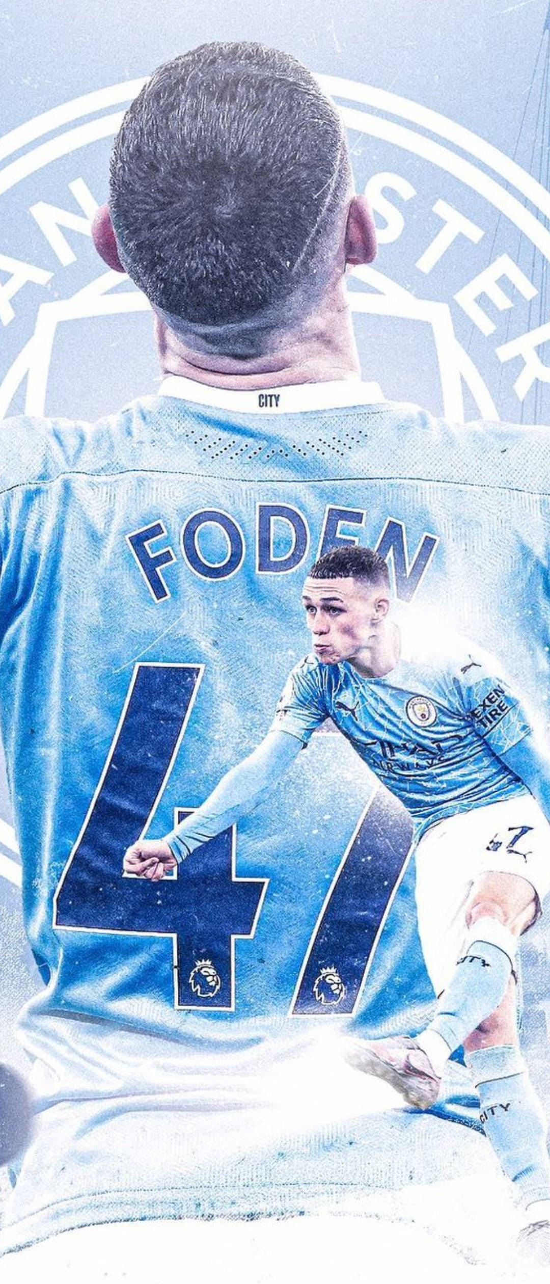 Phil Foden 4 Numaralı Forma Duvar Kağıdı