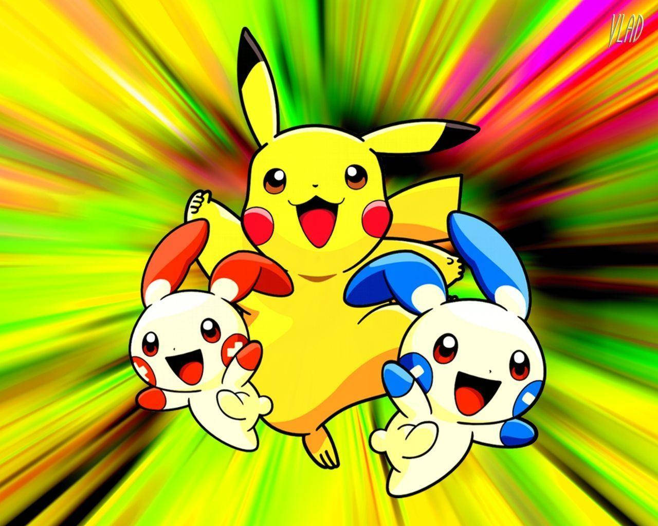Pikachu Ailesinin Sevgisini Hissedin! Duvar Kağıdı