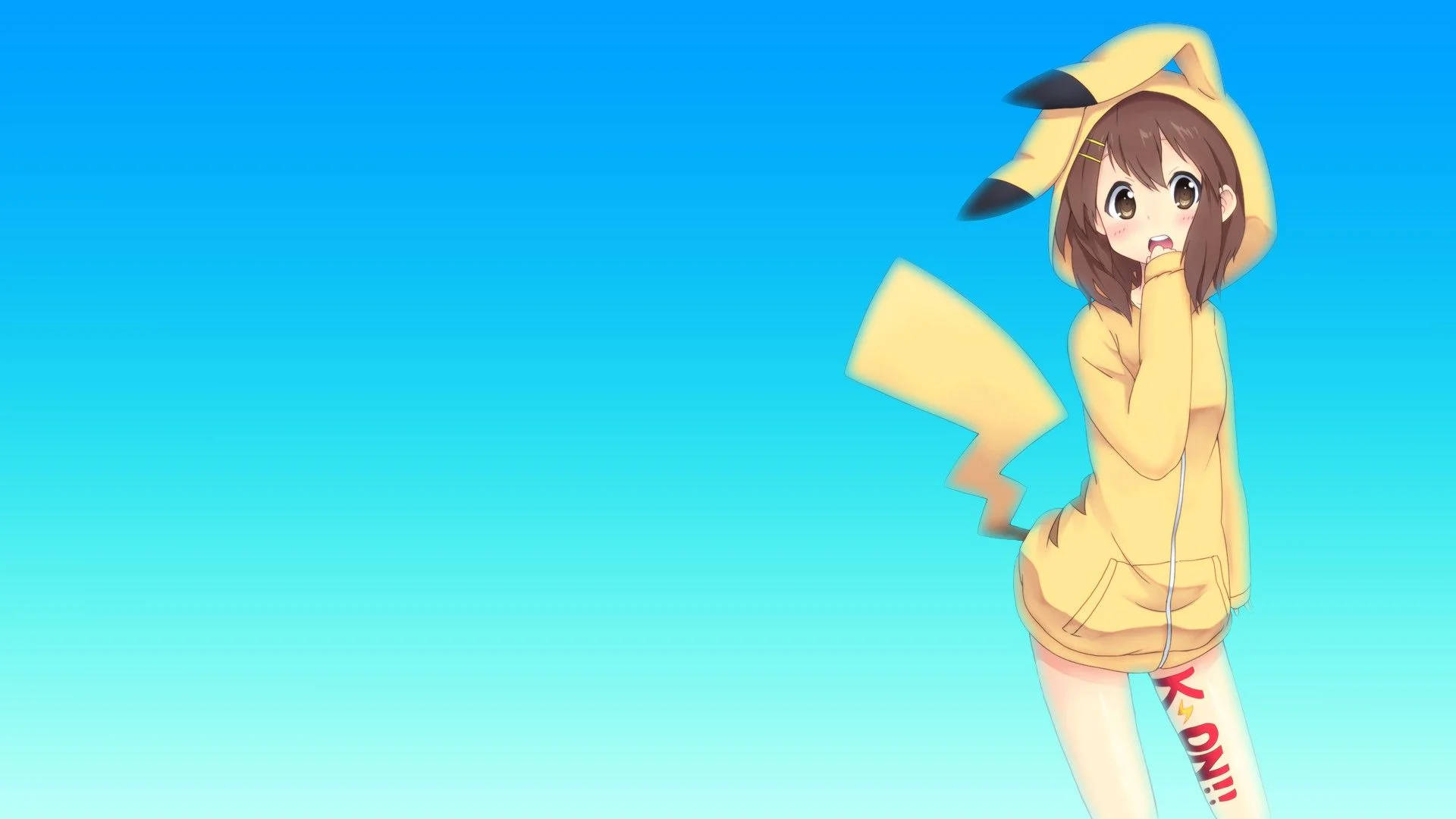 Pikachu Anime Kızı Hoodie Duvar Kağıdı