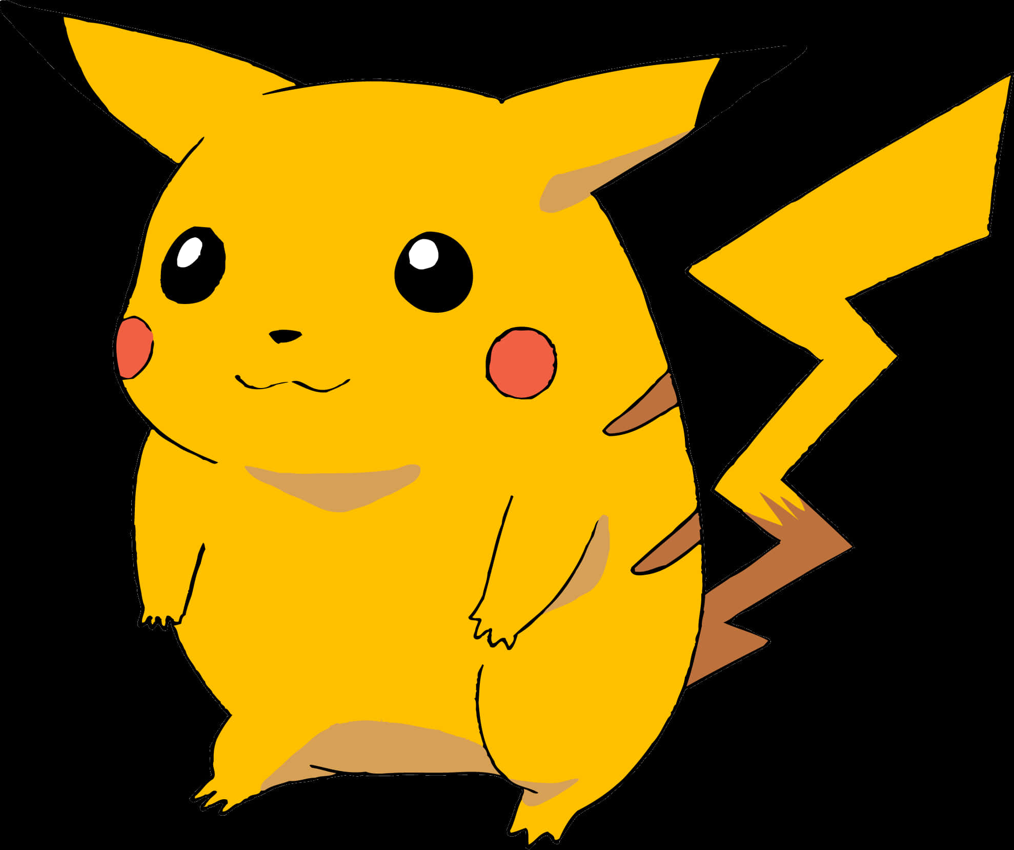 Pikachu İllüstrasyon Vektör Sanatı Duvar Kağıdı